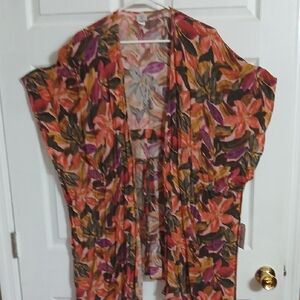 Floral Kimono Swim Cover- Up